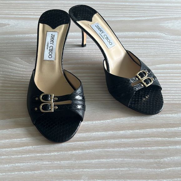 Jimmy Choo Open Toe Black Sandals size 39 - Picture 3 of 12